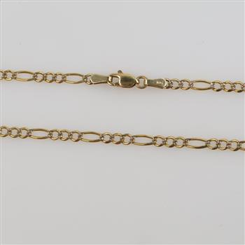 14kt Gold Two-tone Figaro Chain Necklace