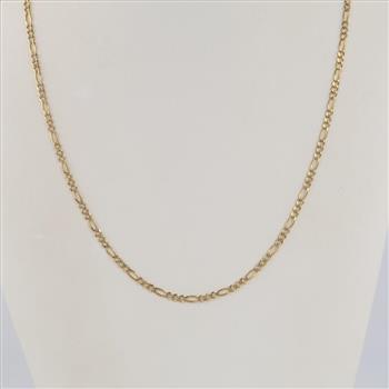 14kt Gold Two-tone Figaro Chain Necklace