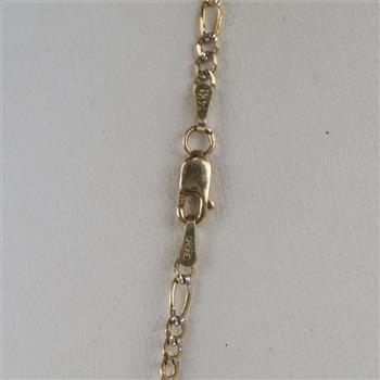 14kt Gold Two-tone Figaro Chain Necklace