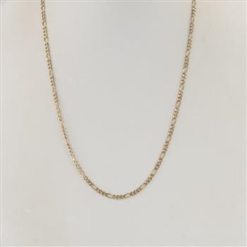 14kt Gold Two-tone Figaro Chain Necklace