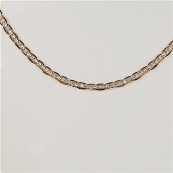 14kt Gold Two-tone Mariner Chain Necklace