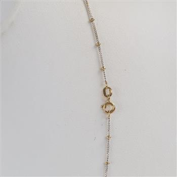 14kt Gold Two-tone Satellite Chain Necklace