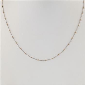 14kt Gold Two-tone Satellite Chain Necklace