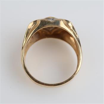 14kt Gold Two-tone Signet Ring