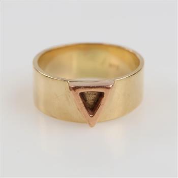 14kt Gold Two-tone Triangle Ring