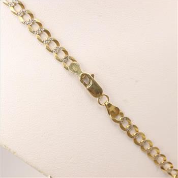 14Kt Gold Two-Toned Curb Necklace