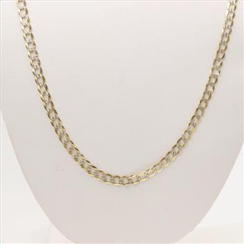 14Kt Gold Two-Toned Curb Necklace