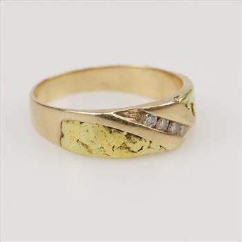 14Kt Gold Two-Toned Diamond Accent Ring