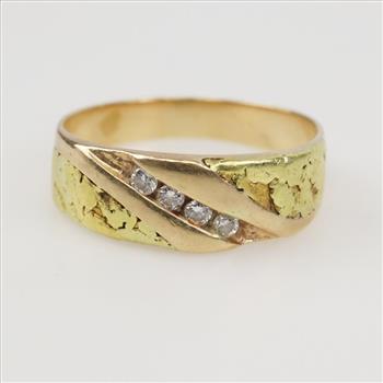 14Kt Gold Two-Toned Diamond Accent Ring