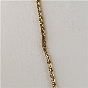 14kt Gold Wheat Link Necklace