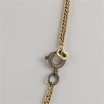14kt Gold Wheat Link Necklace