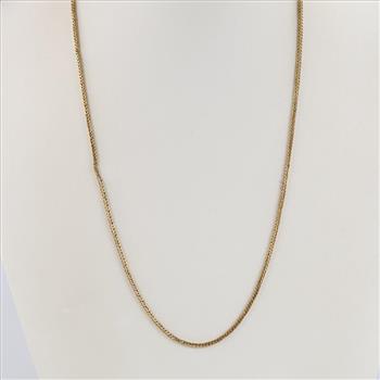 14kt Gold Wheat Link Necklace