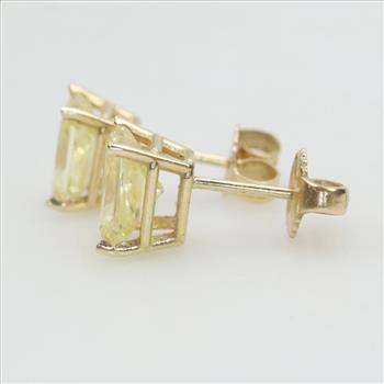 14kt Gold Yellow Spinel Earrings