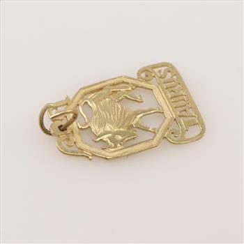 14kt Gold Zodiac Sign Taurus Pendant