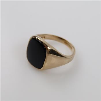 14kt GP Black Stone Ring
