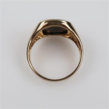 14kt GP Black Stone Ring