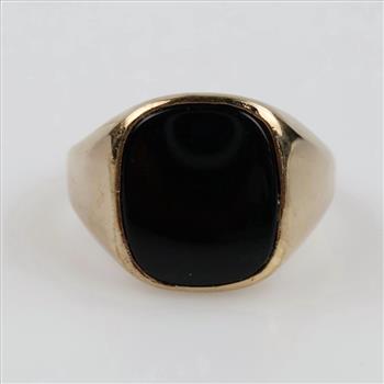14kt GP Black Stone Ring