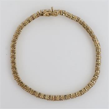 14kt GP Clear Stone Bracelet