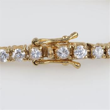 14kt GP Clear Stone Bracelet