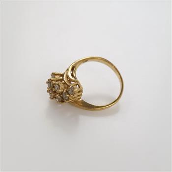 14kt GP Clear Stone Ring