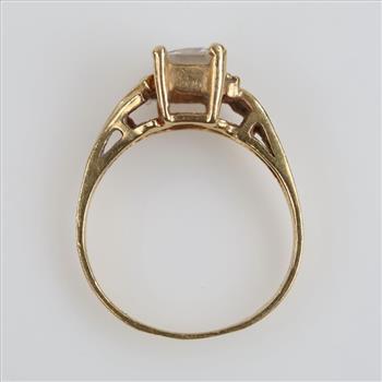 14kt GP Clear Stone Ring