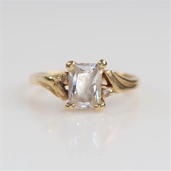 14kt GP Clear Stone Ring