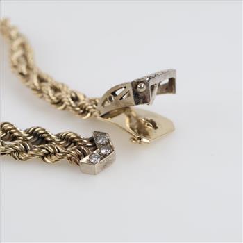 14kt GP Diamond Accent Belt Bracelet