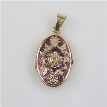 14kt GP Flower Pendant