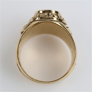 14kt GP Red Stone Class Ring