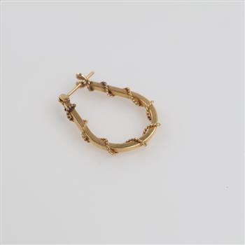 14kt GP Single Hoop Earring
