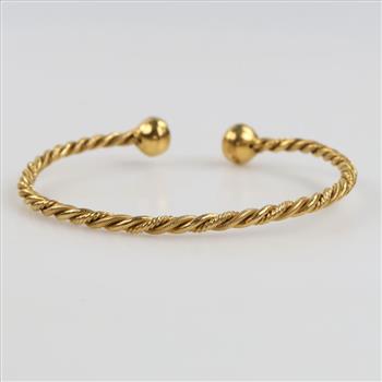 14kt GP Twisted Cuff Bracelet