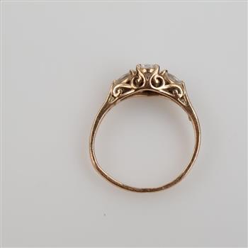 14kt Rose Gold Clear Stone Ring