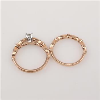 14kt Rose Gold Diamond Bridal Set