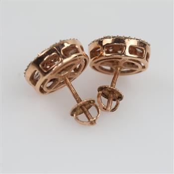 14kt Rose Gold Diamond Stud Earrings