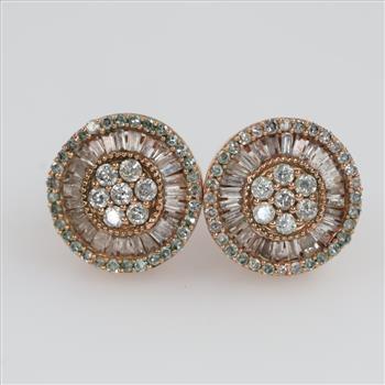 14kt Rose Gold Diamond Stud Earrings