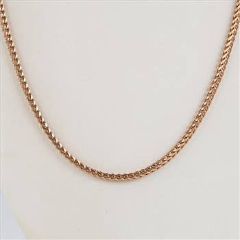 14kt Rose Gold Foxtail Link Chain Necklace - Evaluated By Our Certified Gemologist-AGS/GIA