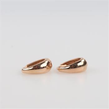 14kt Rose Gold Huggie Hoop Earrings