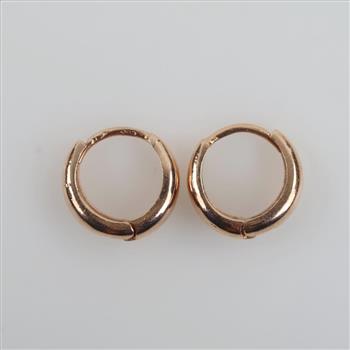 14kt Rose Gold Huggie Hoop Earrings