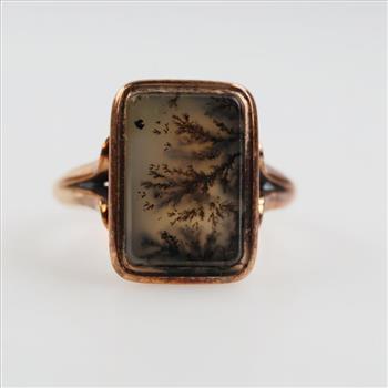 14kt Rose GP Translucent Stone Ring