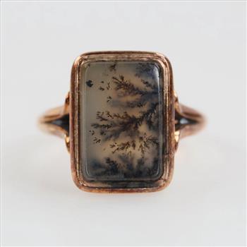 14kt Rose GP Translucent Stone Ring