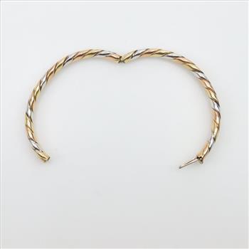 14kt Tri- Colored Gold Bangle Bracelet