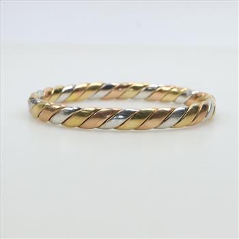 14kt Tri- Colored Gold Bangle Bracelet