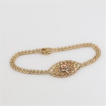 14kt Tri Colored Gold Bracelet
