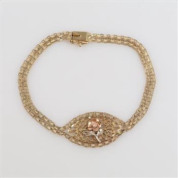 14kt Tri Colored Gold Bracelet