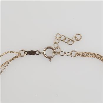 14kt Tri Colored Gold Multi Strand Bracelet