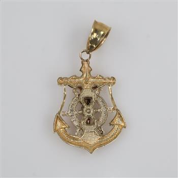 14kt Tri Colored Gold Religious Pendant