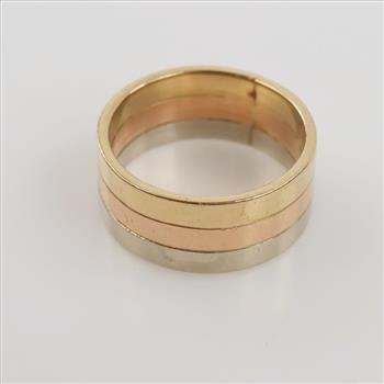 14kt Tri-Color Gold Band