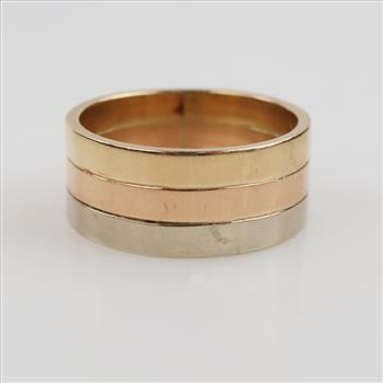 14kt Tri-Color Gold Band