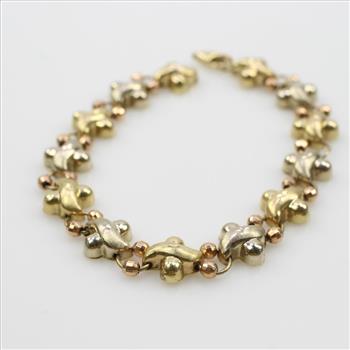 14kt Tri-color Gold Bracelet