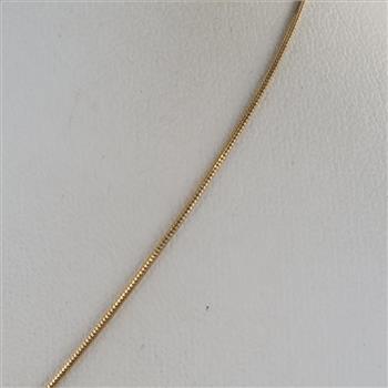 14kt Tri-Color Gold Hollow Heart Charm And Bead Necklace